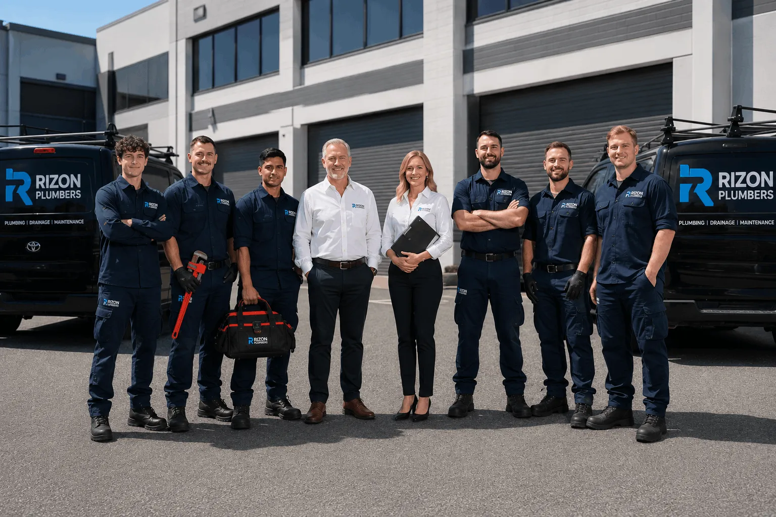 Rizon Plumbing team at work
